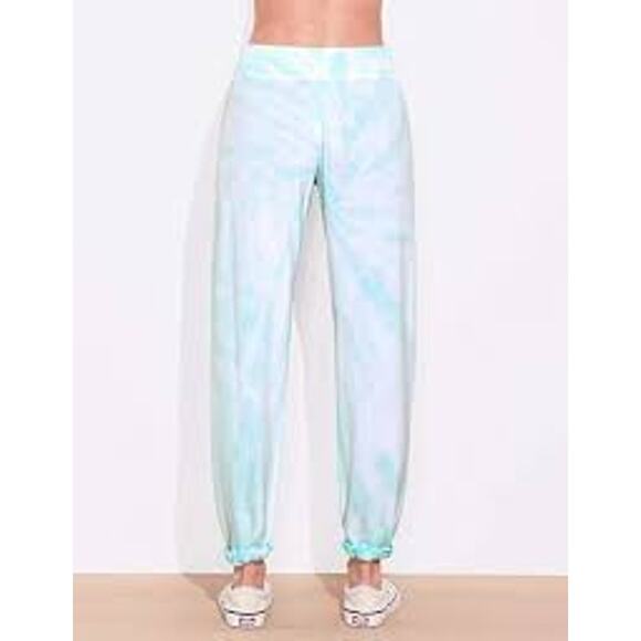 Sundry Basic Sweatpants Tie Dye Fiji Mint Blue Green White Size 2 Medium M NEW - Picture 4 of 6